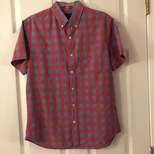 EUC J. Crew Factory Mens Short Sleeve Button Down Shirt M